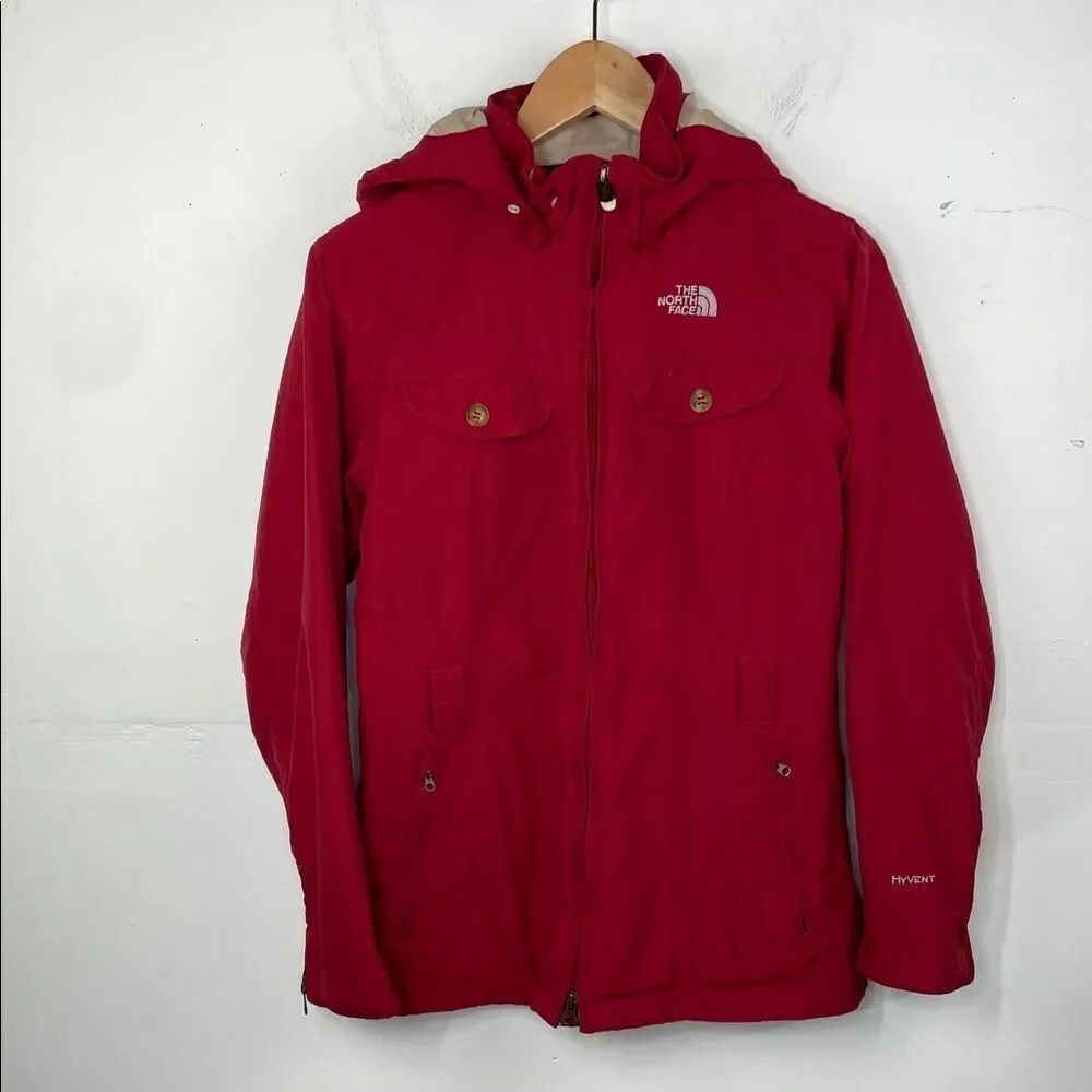The North Face Vintage Hyvent Raincoat Womens Jacket Full Zip Gorpcore size S/P